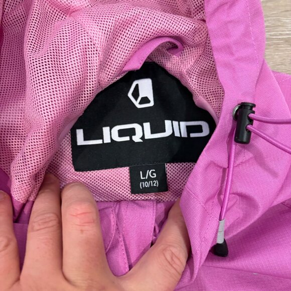 Liquid Girl's Rain Jacket Pink Large sz L - Picture 4 of 8